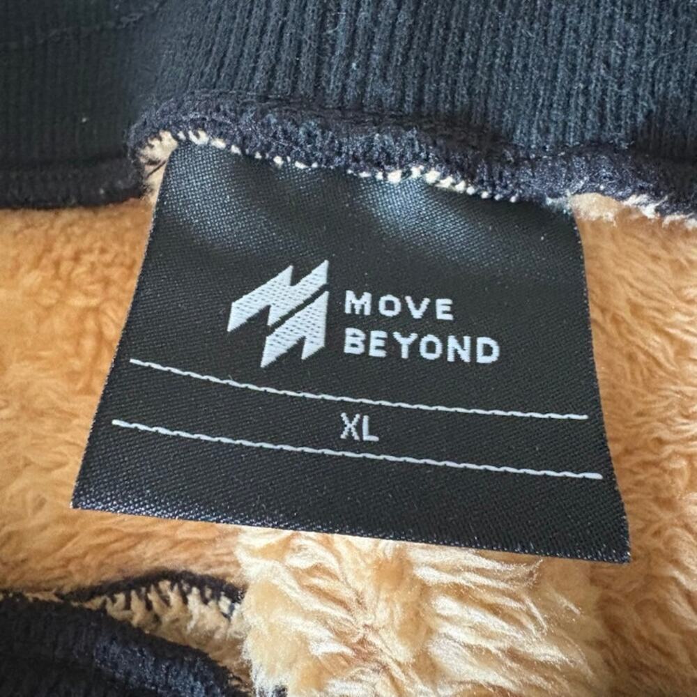 Move Beyond Fleece Lined Thermal Sweatpants Womens XL Black Jogger - Picture 3 of 8